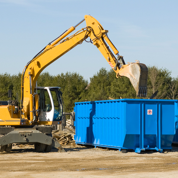 are there any restrictions on where a residential dumpster can be placed in Crown City